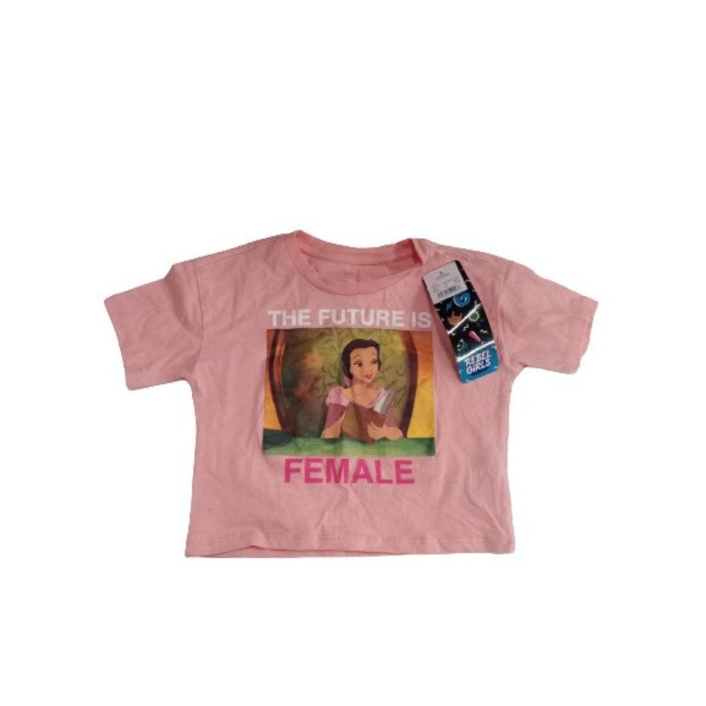 Disney Princess Girl's Size XS Pink The Future Is Female T-Shirt
